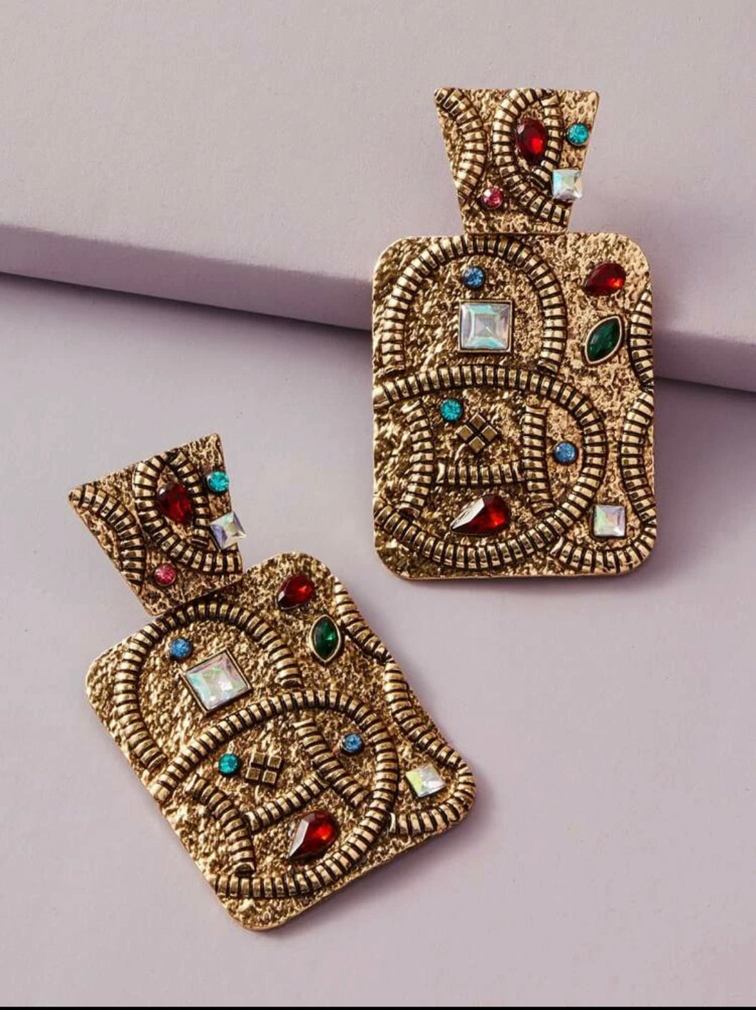 Gold Digger Jeweled Earrings